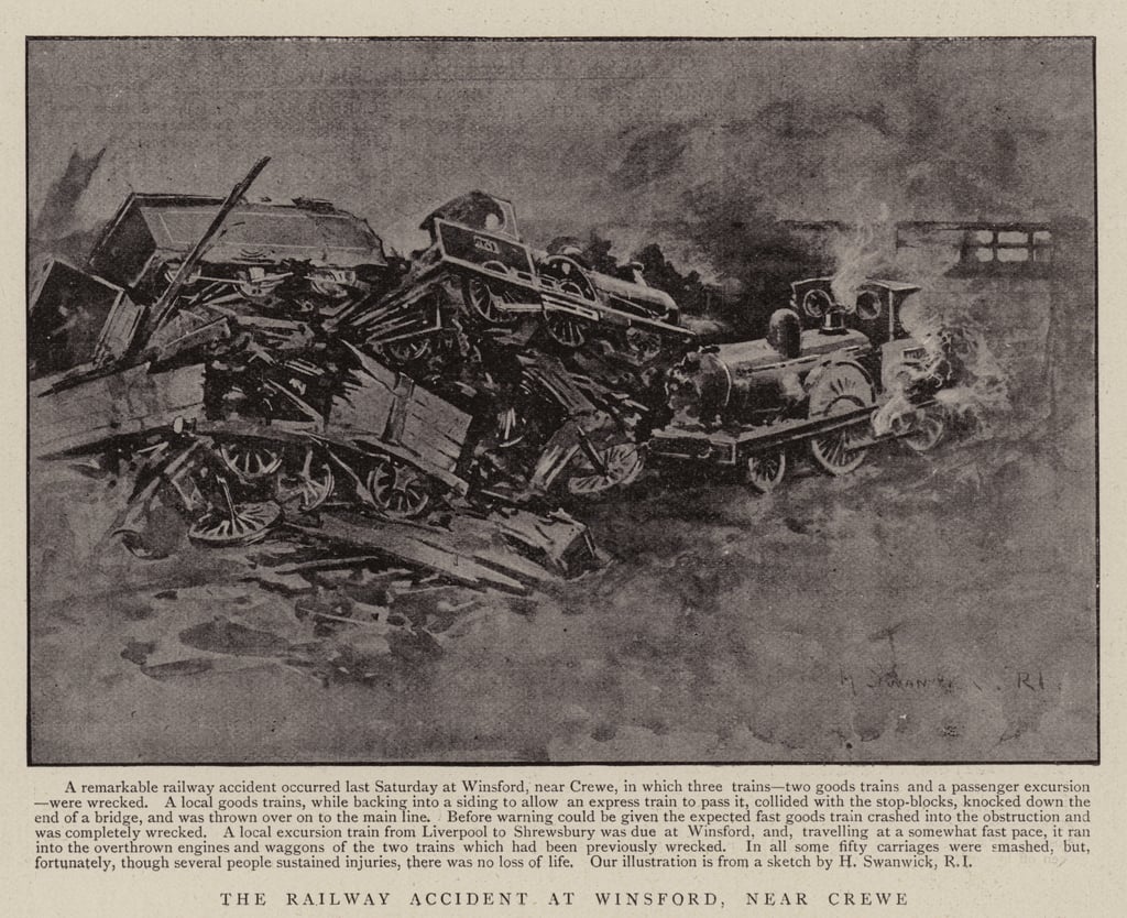 Der Eisenbahnunfall in Winsford bei Crewe von H. G. Swanwick